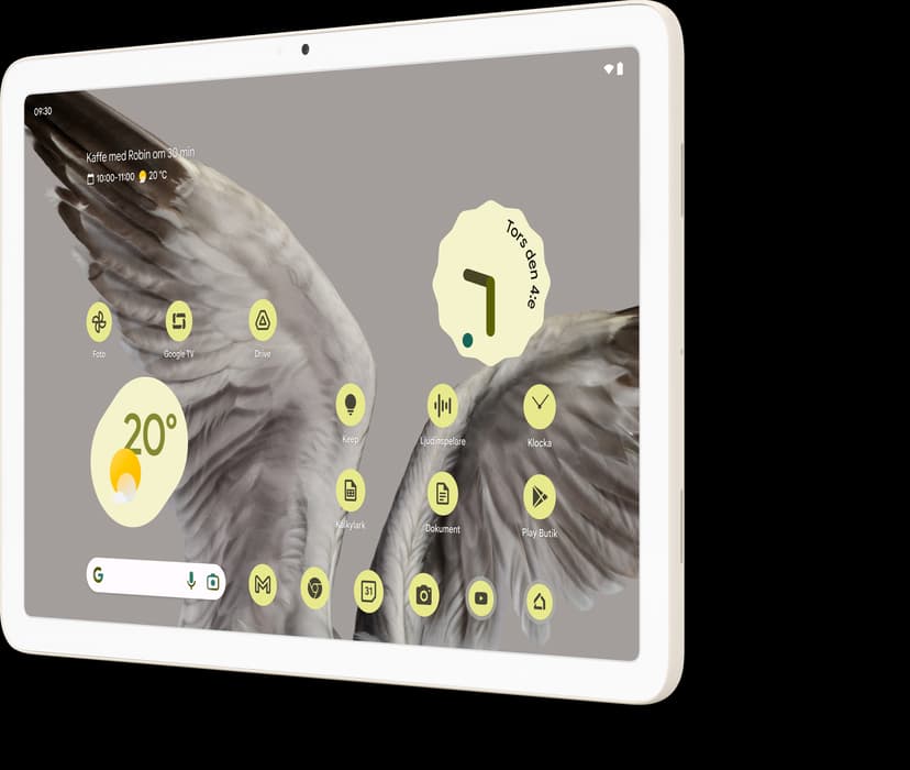Google Pixel Tablet och laddningsstation med högtalare 8GB 10.95" 128GB Porcelain