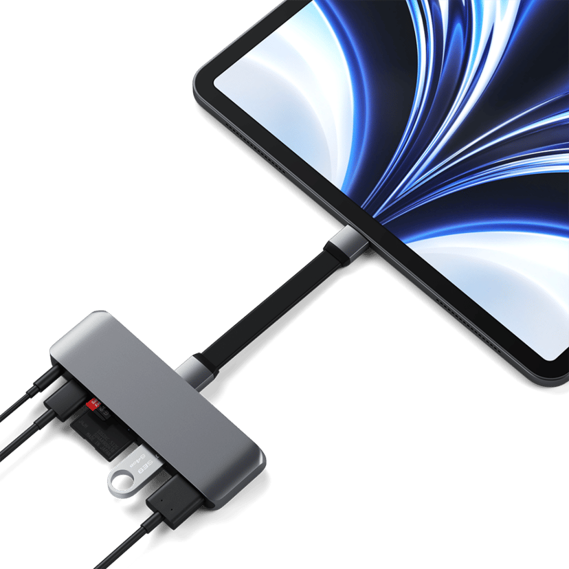 Satechi ST-MPHSDM kannettavien tietokoneiden telakka ja porttitoistin Langallinen USB 3.2 Gen 2 (3.1 Gen 2) Type-C musta USB-C 3.2 Gen 2 (3.1 Gen 2)