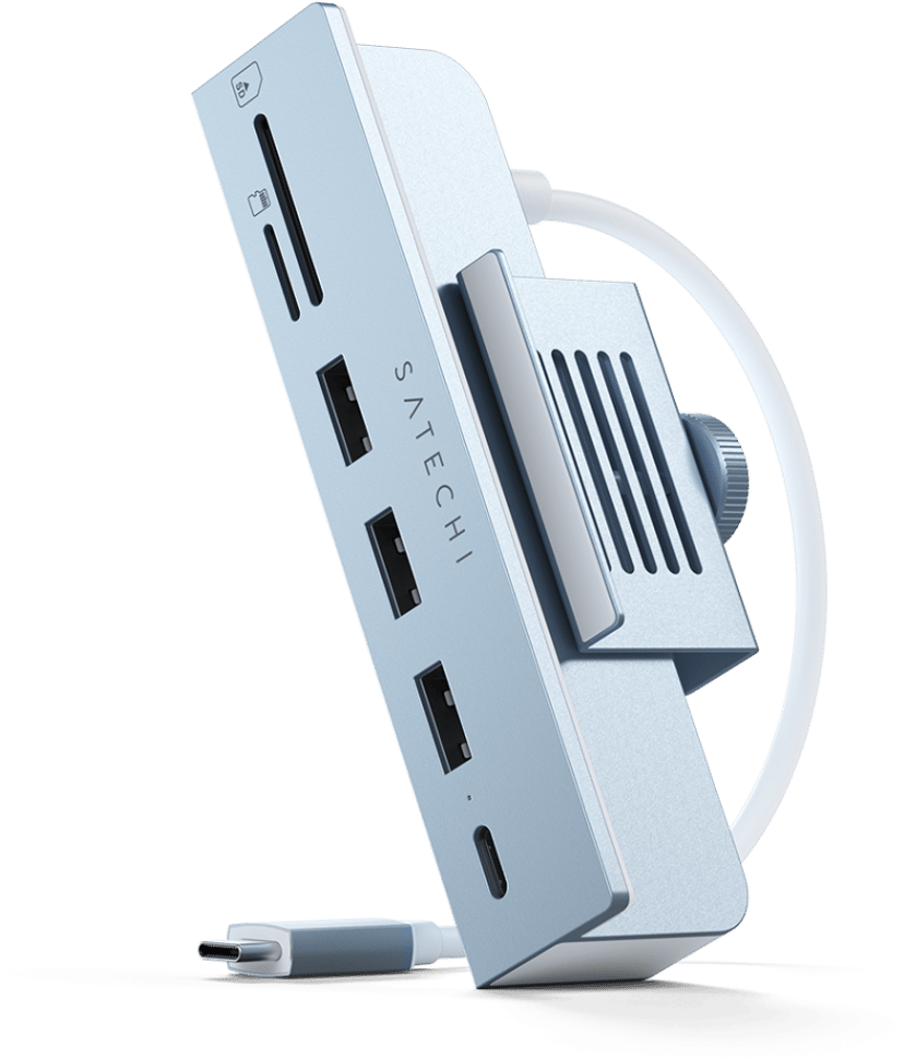 Satechi ST-UCICHB laptop-dokkingstasjon og portreplikator Koblet med ledninger (ikke trådløs) USB 3.2 Gen 2 (3.1 Gen 2) Type-C Blå USB-C 3.2 Gen 2 (3.1 Gen 2)