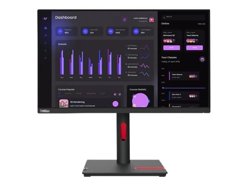 Lenovo ThinkVision T24i-30 23.8" 1920 x 1080pixels IPS 16:9 60Hz