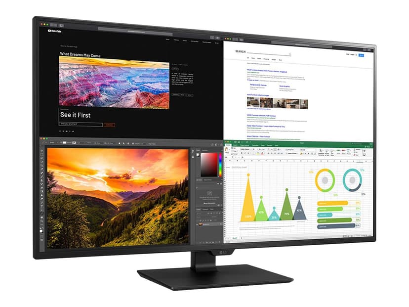 LG 43UN700P-B platta pc-skärmar 109,2 cm (43") 3840 x 2160 pixlar 4K Ultra HD LED Svart 43" 3840 x 2160pixels IPS 16:9