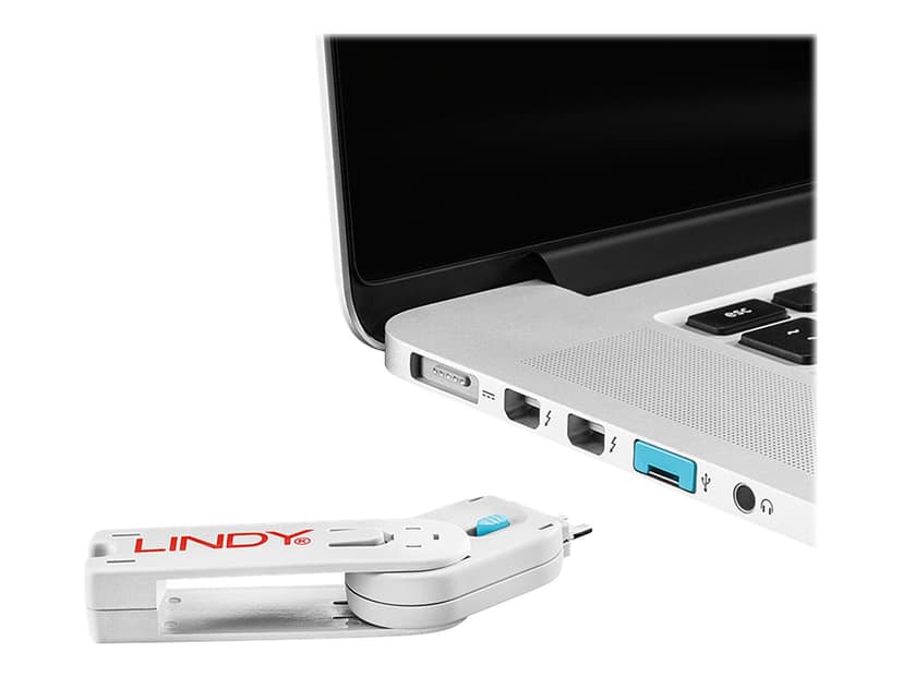 Lindy Port Blocker USB Blue 4-pack