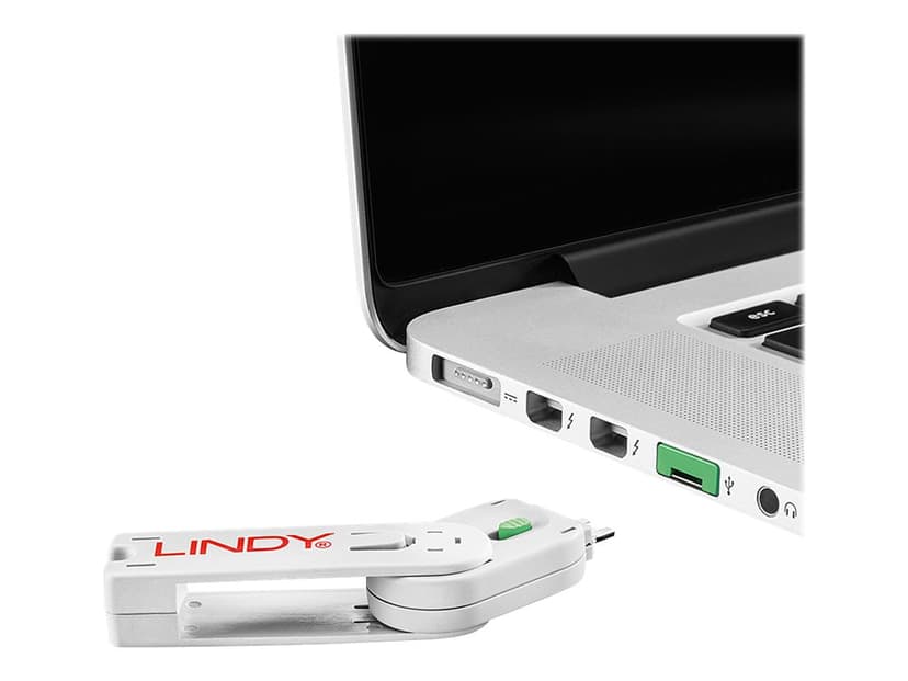 Lindy Port Blocker USB Grön 4 Lås en Nyckel