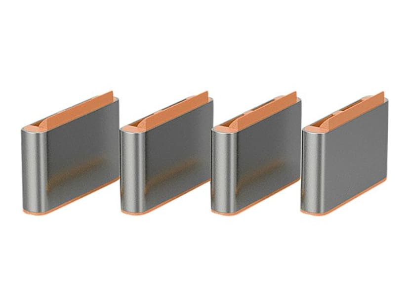 Lindy Port Blocker USB-C Orange 10-pack without key