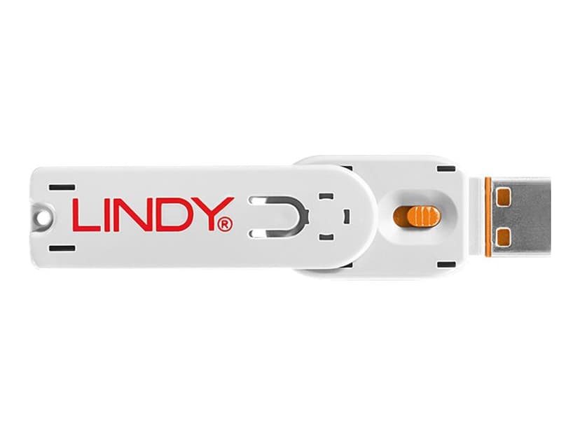 Lindy Port Blocker USB Orange 4-pack
