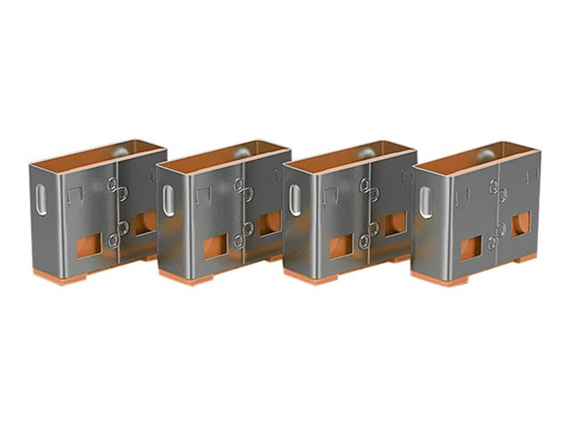 Lindy USB Port Blocker Orange 10-pack utan nyckel