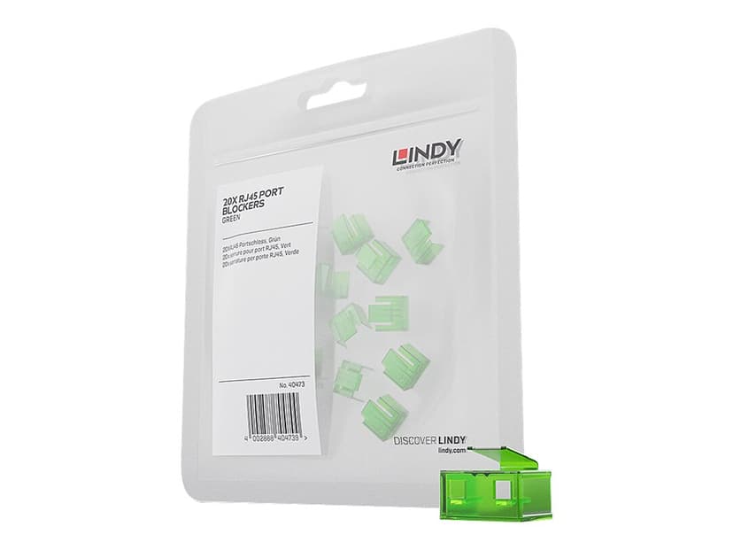 Lindy Port Blocker RJ45 Green 20-Pack Without Key