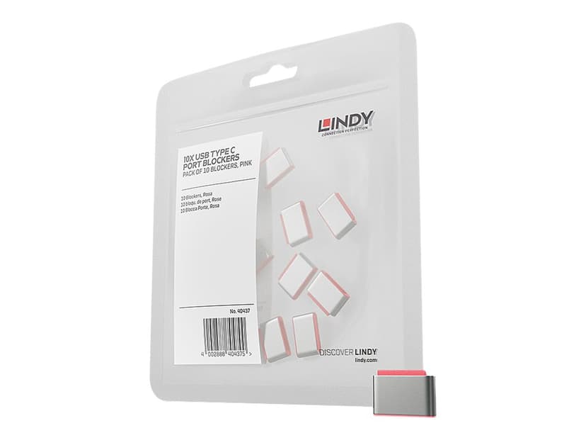 Lindy Port Blocker USB-C Pink 10-Pack Without Key