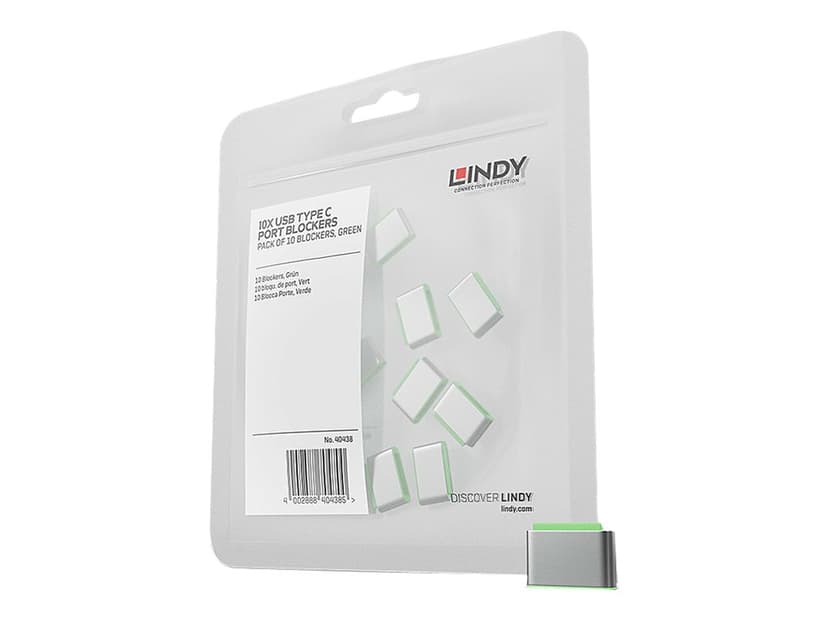 Lindy Port Blocker USB-C Green 10-Pack Without Key