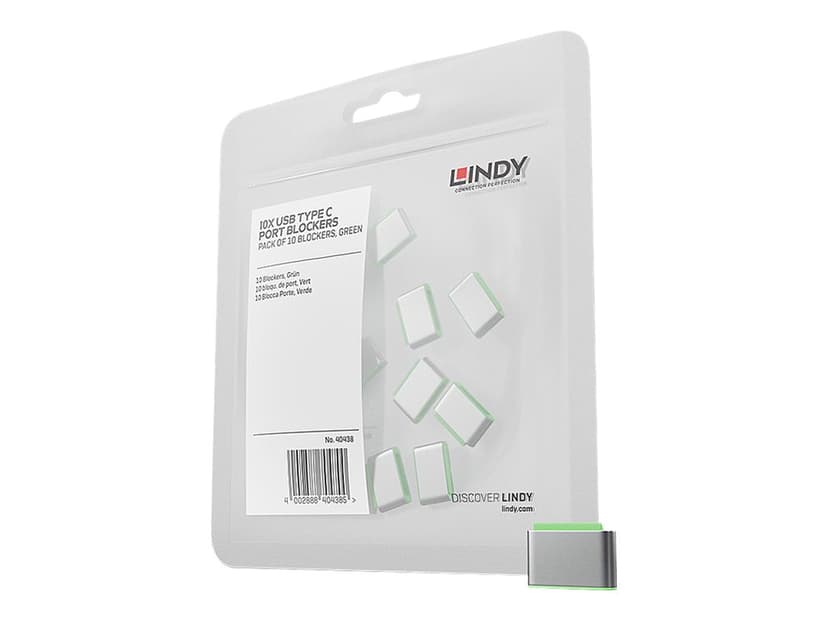 Lindy Port Blocker USB-C Green 10-Pack Without Key