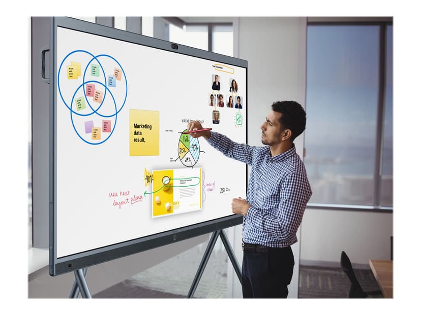 Yealink Meetingboard 86" For Teams Incl Wall Mount 86" 3840 x 2160pixels