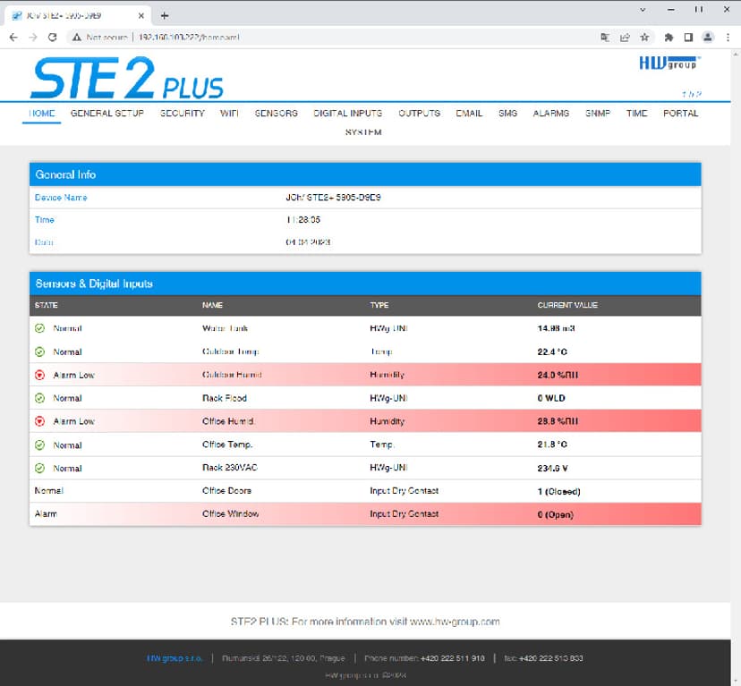 HW-Group STE2 Plus Monitoring Device Temp/Humidity