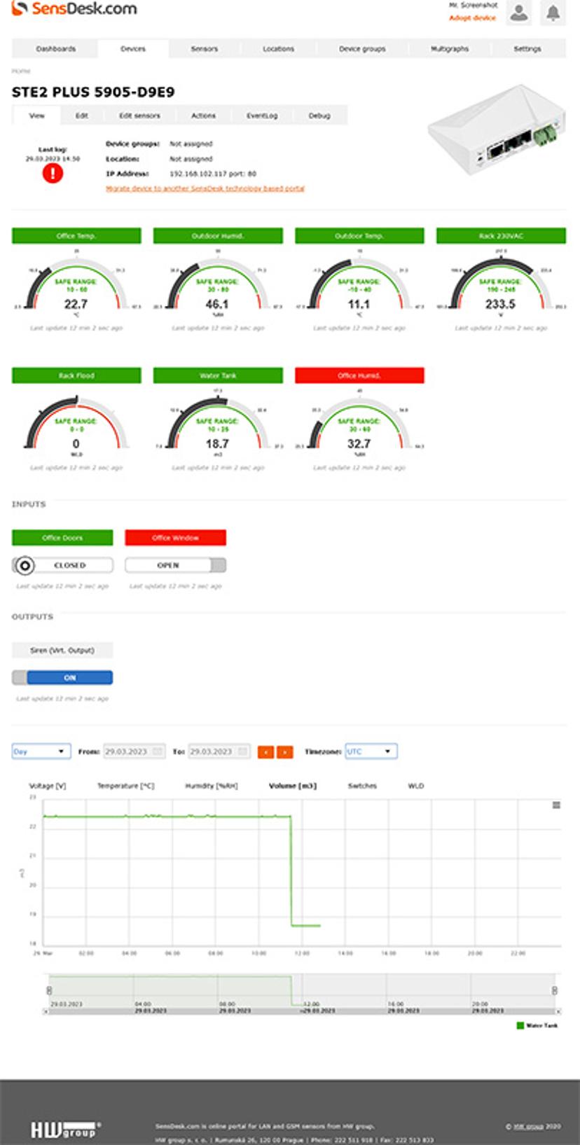 HW-Group STE2 Plus Monitoring Device Temp/Humidity