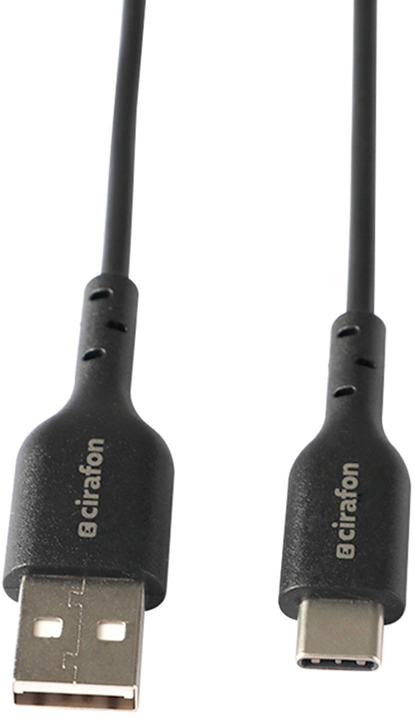 Cirafon CFPS-AC-BLACK USB-kabel 0,15 m USB 2.0 USB A USB C 0.15m USB A USB C