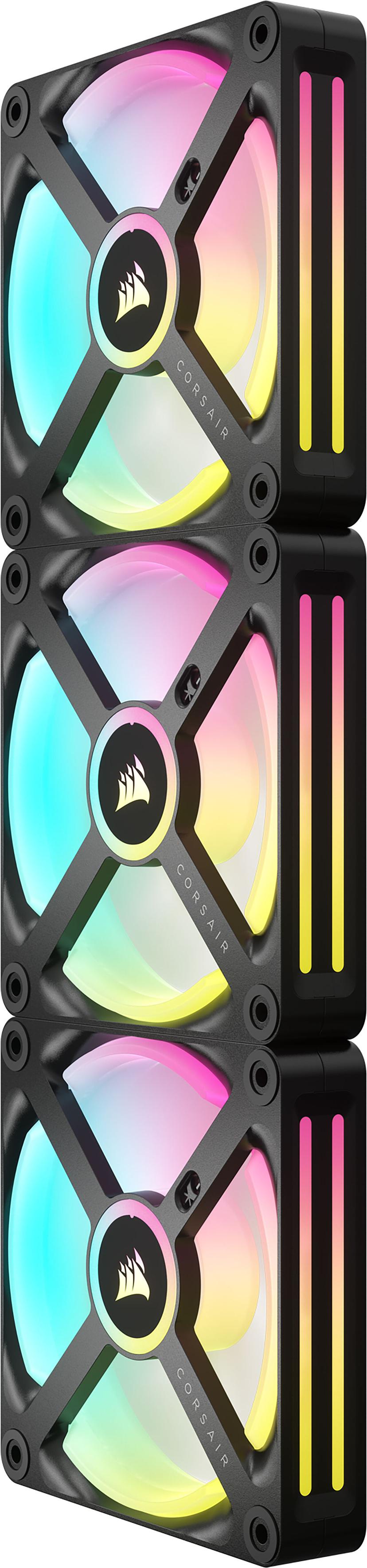 Corsair ICUE Link QX120 120MM MAG Dome RGB STRT KIT Ventilator Zwart