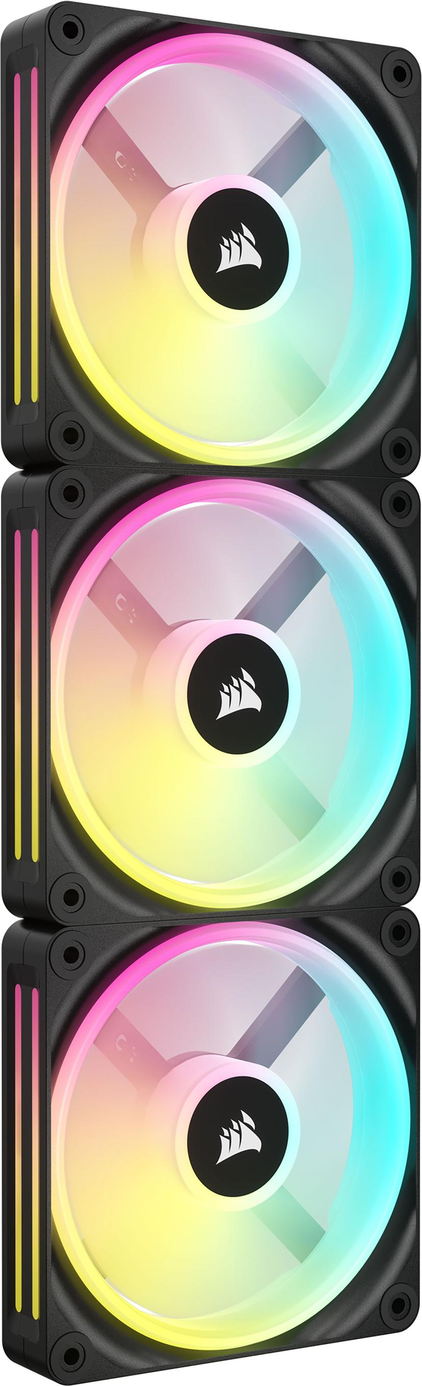 Corsair ICUE Link QX120 120MM MAG Dome RGB STRT KIT Ventilator Zwart