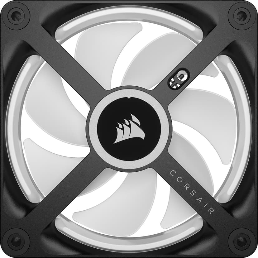 Corsair ICUE Link QX120 120MM MAG Dome RGB STRT KIT Ventilator Zwart