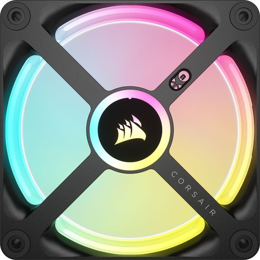 Corsair ICUE Link QX120 120MM MAG Dome RGB EXP KIT Ventilator Wit, Zwart
