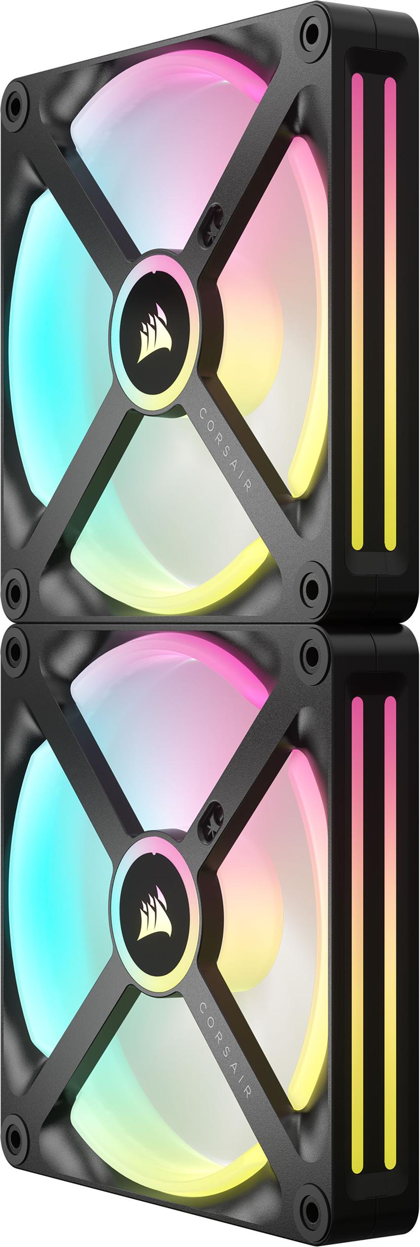 Corsair ICUE Link QX140 140MM MAG Dome RGB STRT KIT Fläkt Svart, Vit