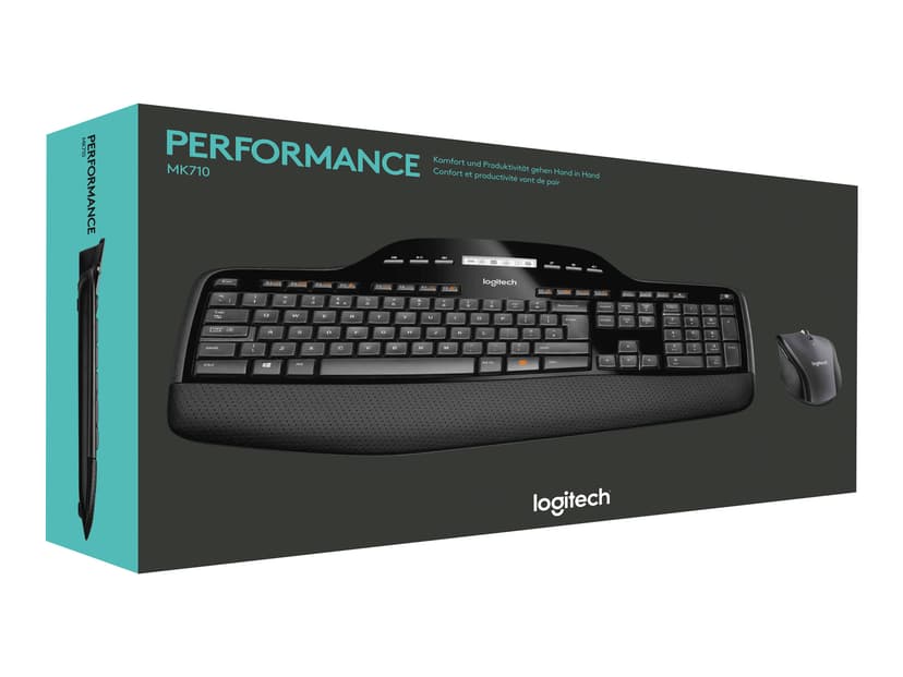 Logitech Wireless Desktop MK710 - tastatur og mus-sæt - US Trådløs US International