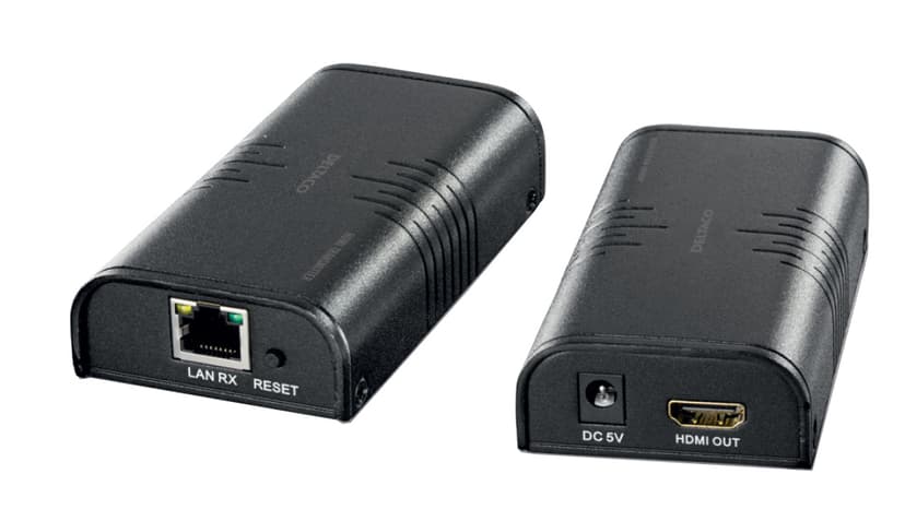 Deltaco Ethernet HDMI Extender 120M 1080P CAT6 Svart