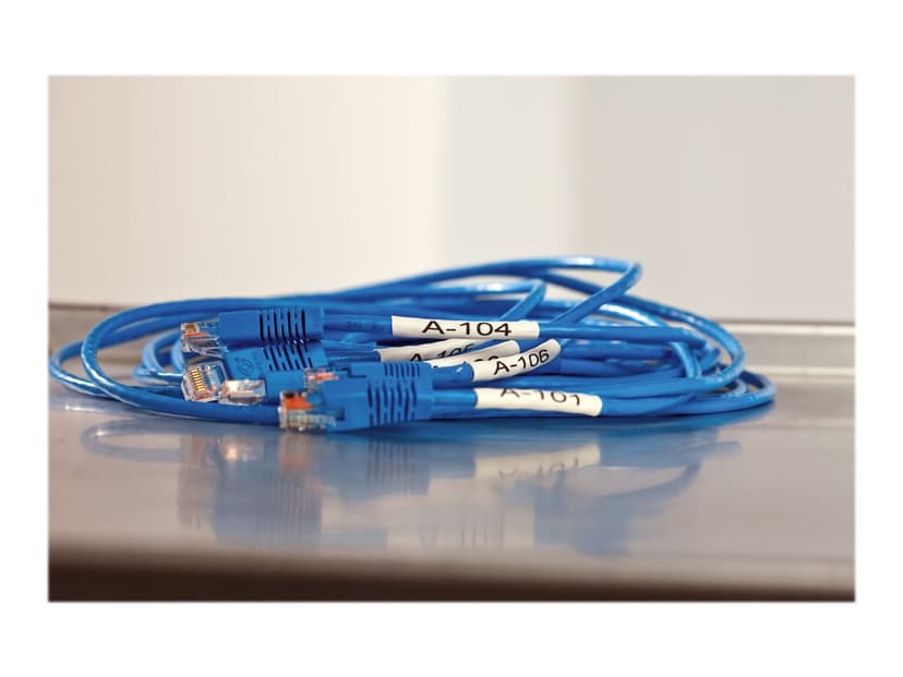 Dymo Tape Krympeslange 6mm Svart/Hvit - XTL