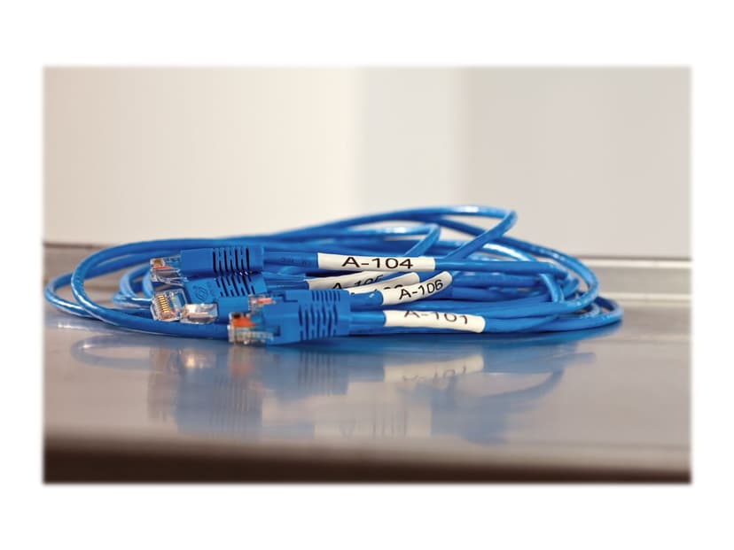 Dymo Tape Krympeslange 12mm Svart/Hvit - XTL