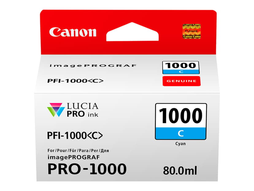 Canon Blekk Cyan PFI-1000 C - IPF-1000