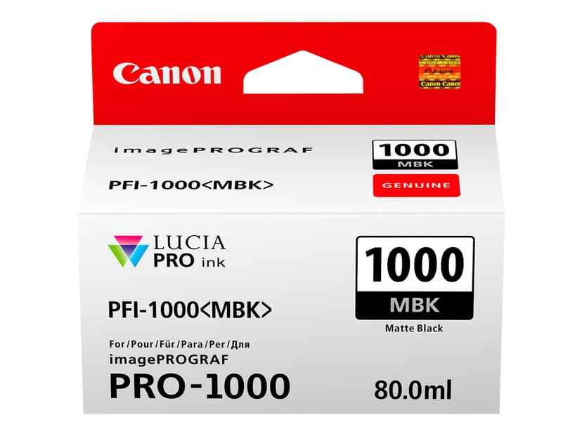 Canon Bläck Matt Svart PFI-1000 MBK - IPF-1000