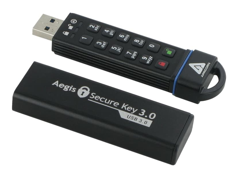 Apricorn Aegis Secure Key 3.0 30GB USB-A Svart