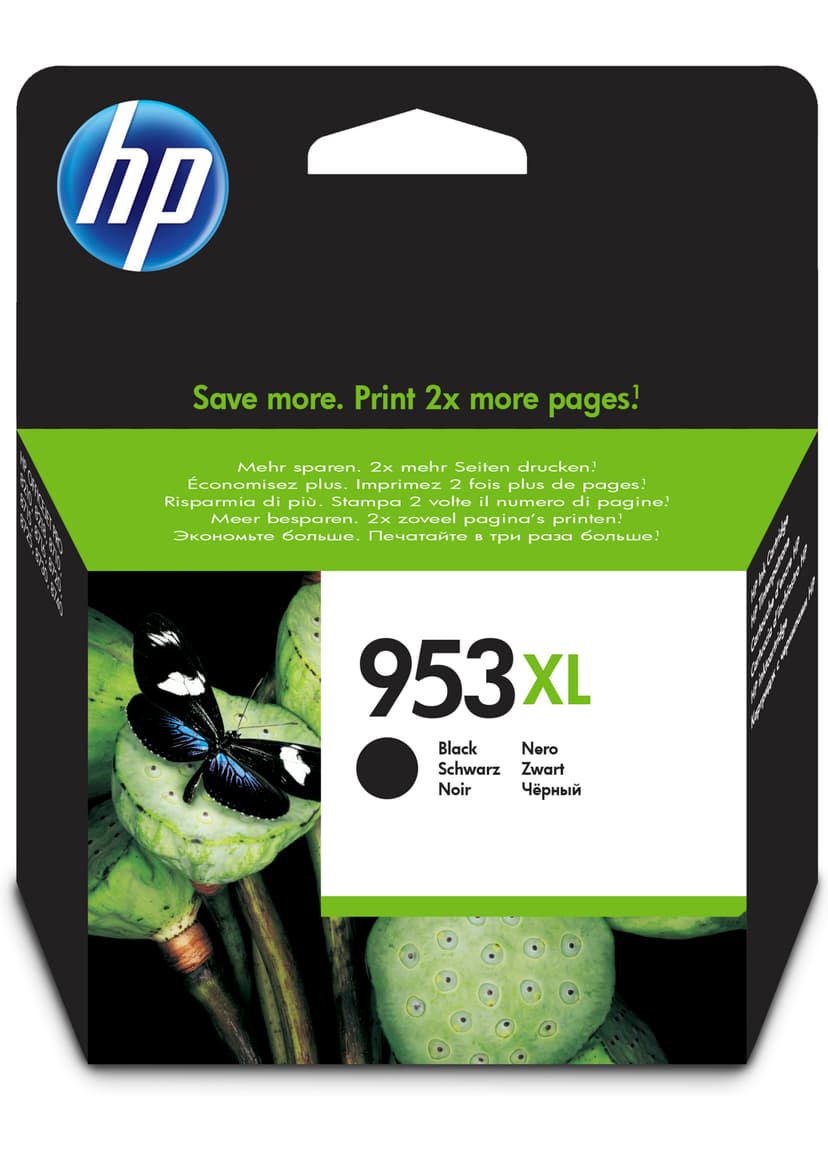 HP Blæk Sort 953XL - OfficeJet Pro 8710/8720/8730/8740