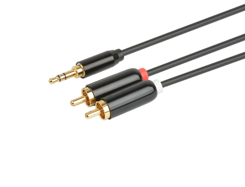 Prokord Audiokabel 0.5m 3,5mm 2 x RCA