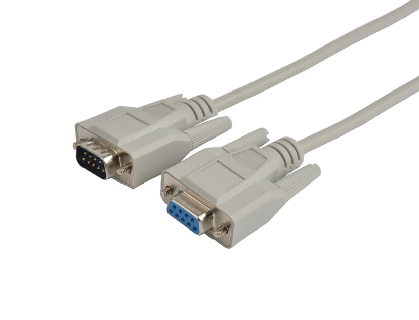 Prokord Serielforlængerkabel 1.8m. DB-9 DB-9 Beige