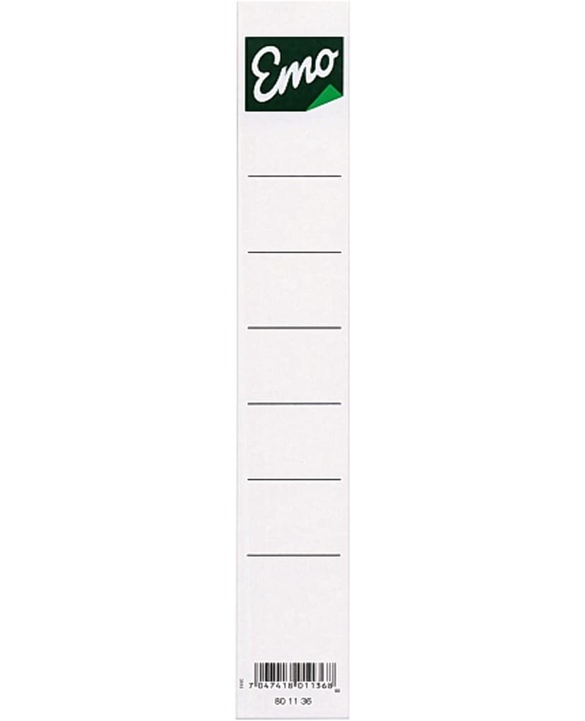 Emo Ryggetikett Smalordner 10st