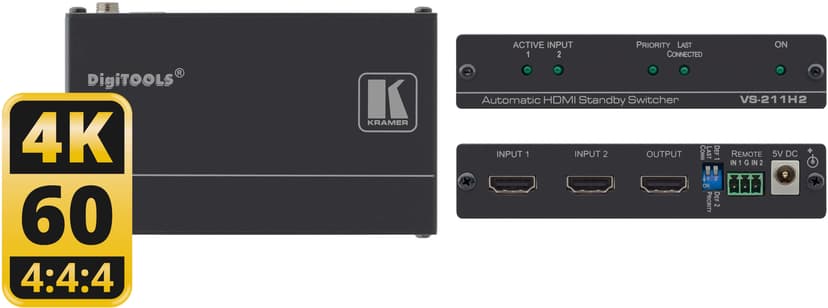 Kramer Vs-211H2 Automatic 4K Uhd HDMI Standby Switcher