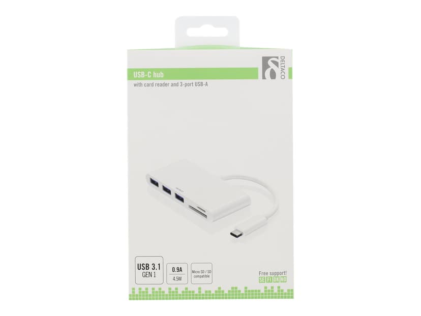 Deltaco USBC-HUB USB 2.0 Type-C