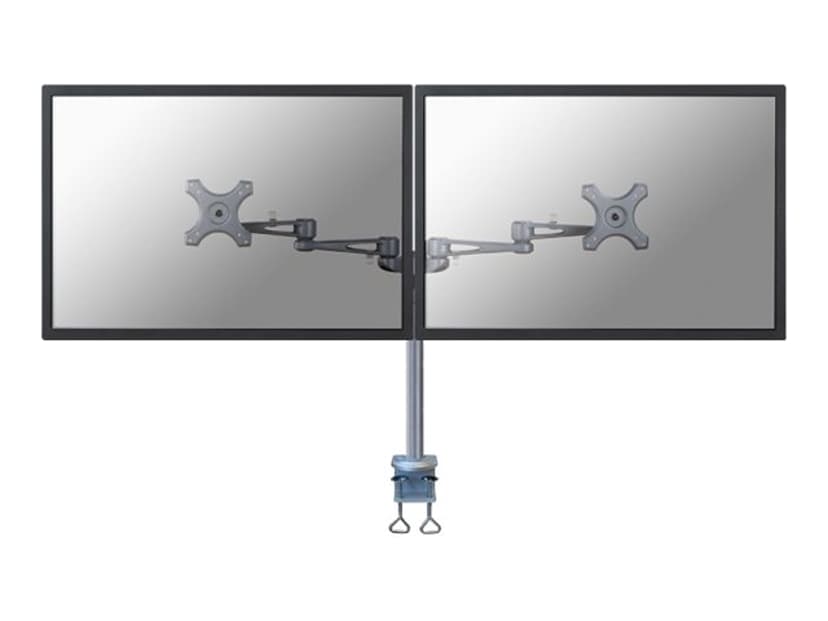 Neomounts Full Motion Dual Desk Mount (clamp) for two 10-27" Monitor Screens, Height Adjustable