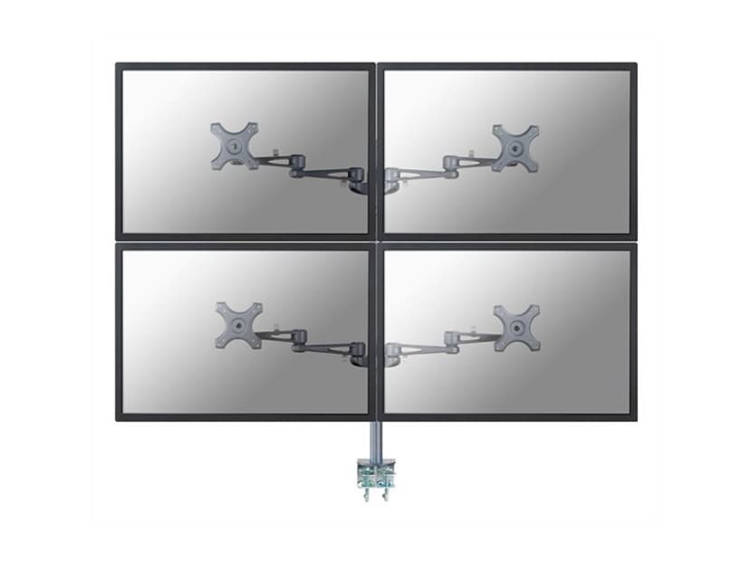 Neomounts Full Motion Dual Desk Mount (clamp) for two 10-27" Monitor Screens, Height Adjustable