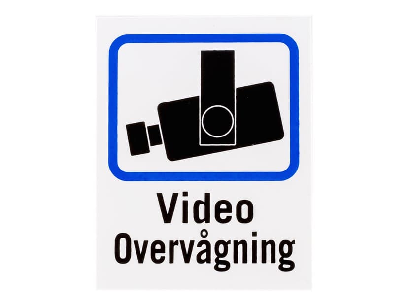 Deltaco Plastic Badge TV/Video 8x10cm Danish 2-pak
