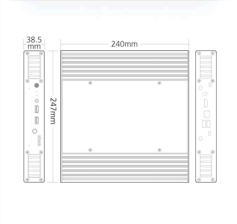 Akasa Plato X7 Fanless for NUC Small Form Factor (SFF) Sort