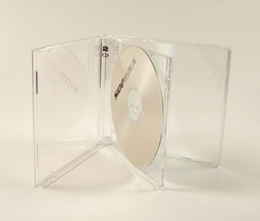 Sidewalk CD Case Slimbox For 2 Pcs CD Transparent 50-Pack