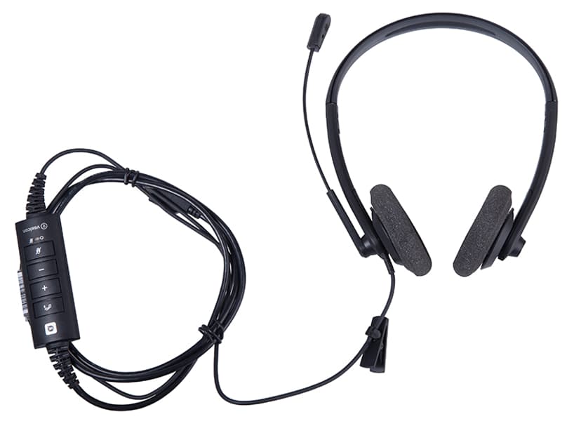 Voxicon U200 Duo Noise Cancelling Stereo USB-A Svart