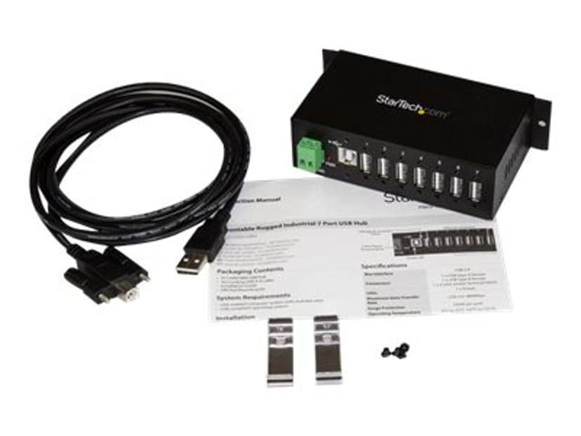 Startech Mountable Rugged Industrial 7 Port USB Hub