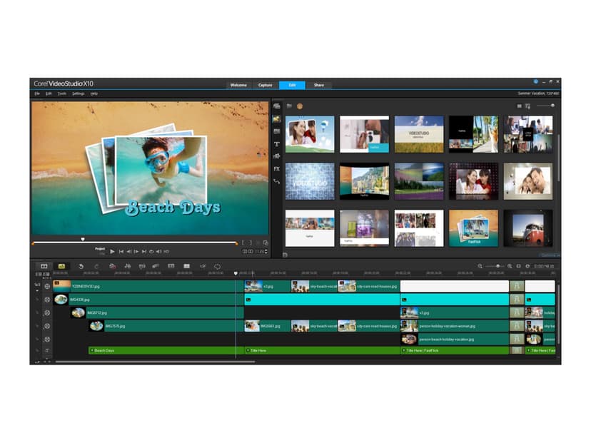 Corel Videostudio Pro X10 Windows, englantilainen ESD