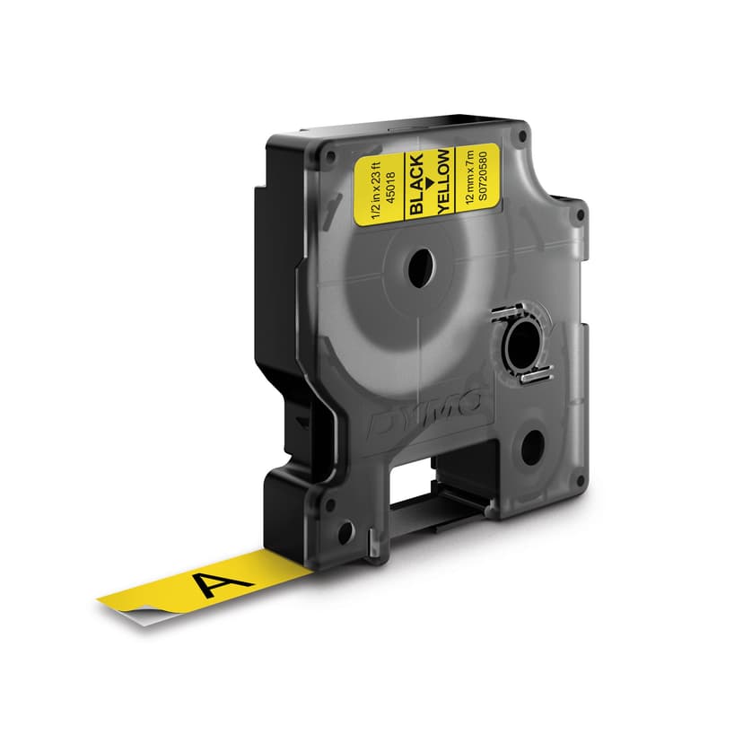 Dymo Tape D1 12mm Zwart/Geel