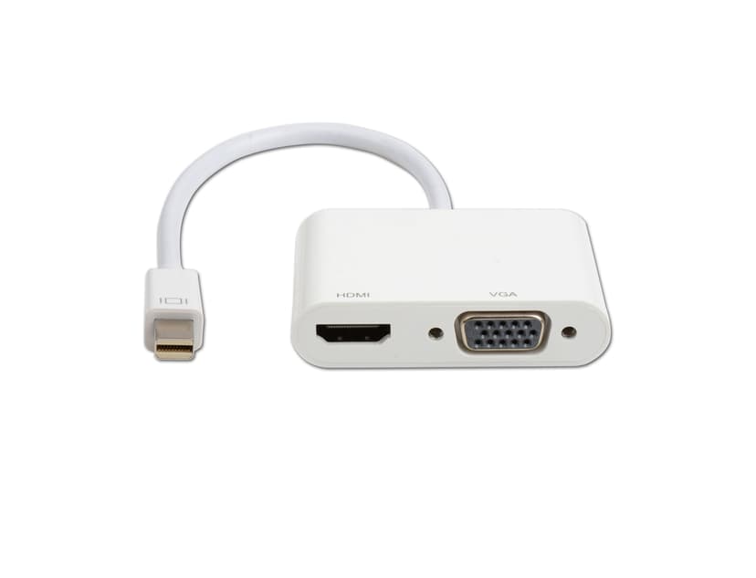 Prokord Adapter Mini Displayport To HDMI (W Audio) VGA White Mini DisplayPort HDMI, VGA Valkoinen
