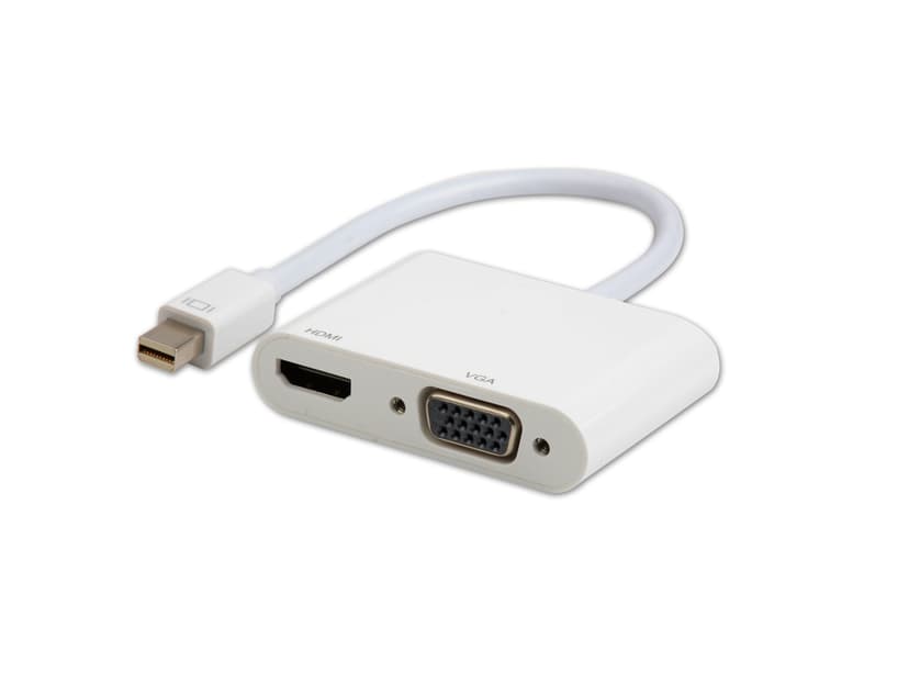 Prokord Adapter Mini Displayport To HDMI (W Audio) VGA White Mini DisplayPort HDMI, VGA Hvit