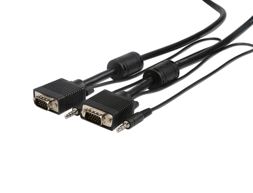Prokord HD15 5.0m m-m. 3.5mm 5m VGA, 3,5mm VGA, 3.5mm Zwart