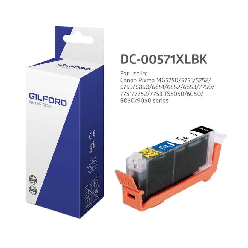 Gilford Blæk Sort Cli-571BK Xl 11ml - 0331C001