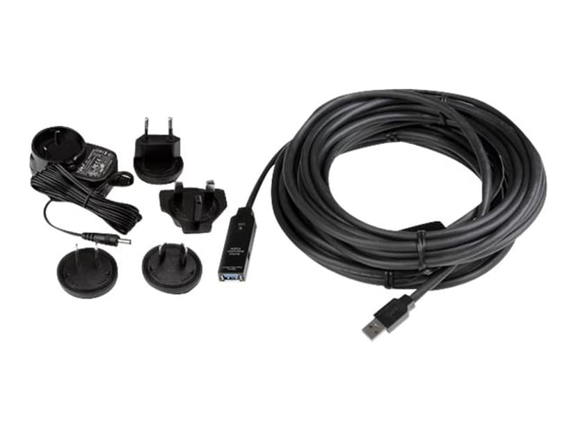Startech 10m USB 3.0 Active Extension Cable 10m USB-A USB-A Svart
